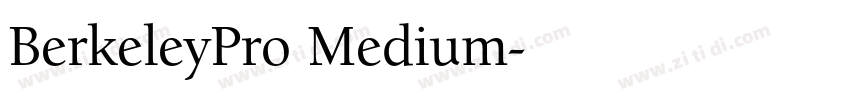 BerkeleyPro Medium字体转换
